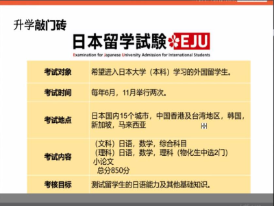日本留學(xué)生考試（EJU）—我需要考多少分？
